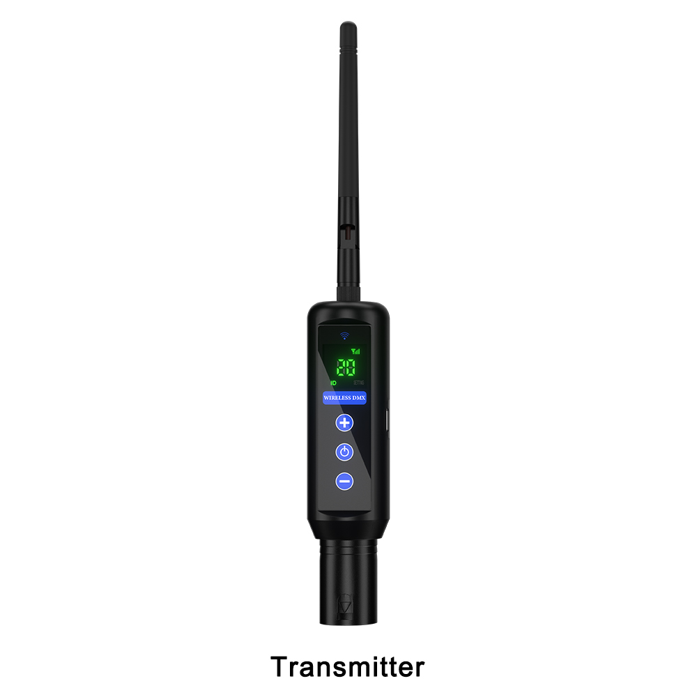 SHEHDS DMX Wireless Transmitter/Long-Range/Rechargeable Receiver Stage Par Light