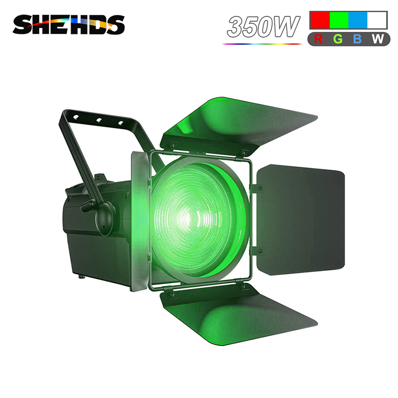 SHEHDS 350W RGBW/RGBWAUV LED Spot Zoom Light Spotlights DMX512 With BarnDoor
