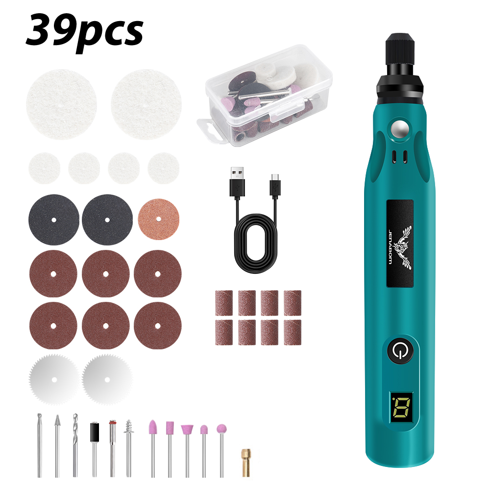 39pcs Cordless Rotary Tool Mini Electric Rotary DIY Grinder with Variable Speed - Picture 13 of 13
