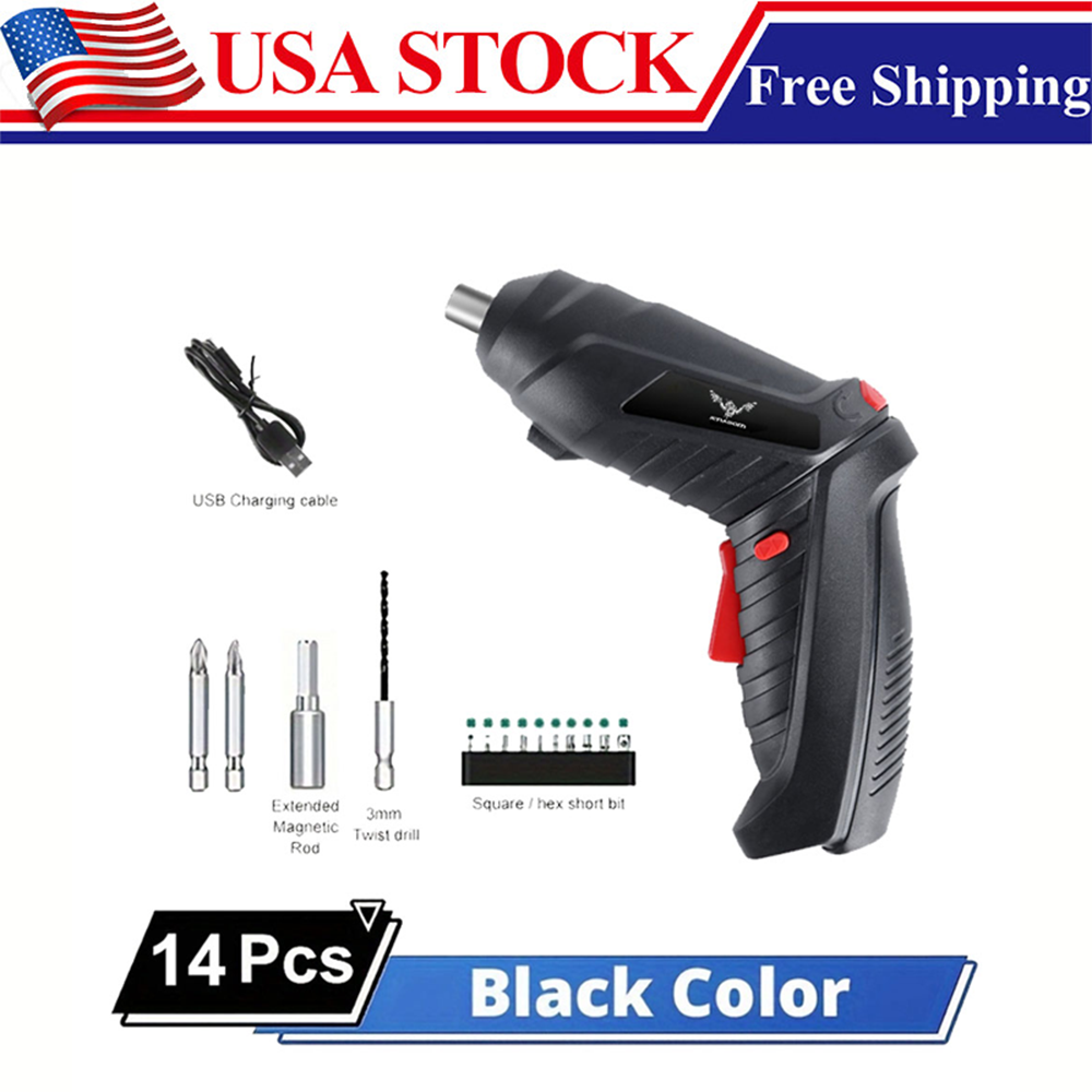 Electric Screwdriver Drill Set Power Tool Wireless Cordless USB Rechargeable - Picture 12 of 15