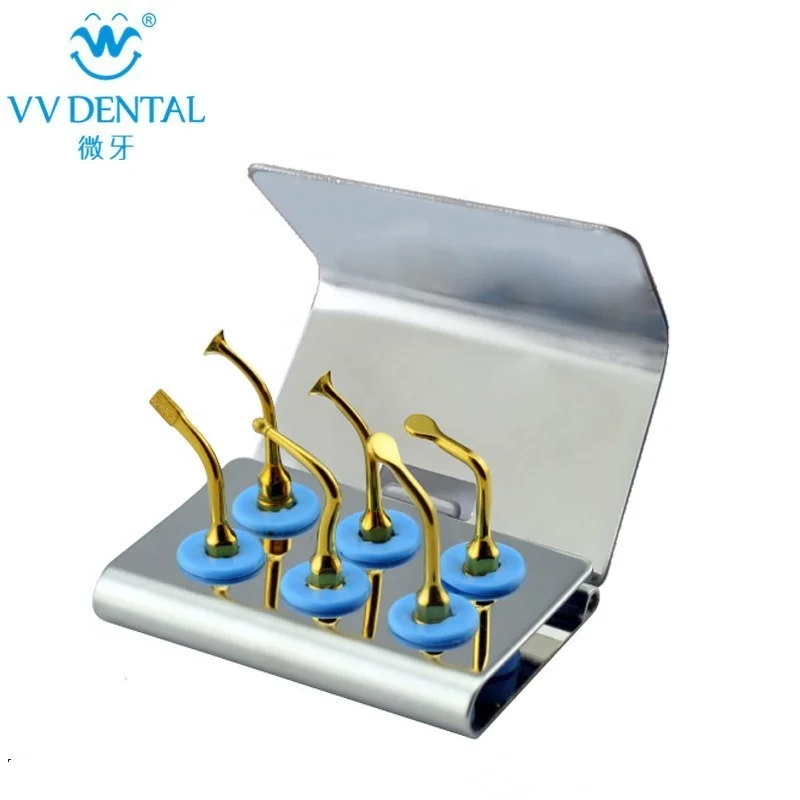 Dental Ultrasonic Piezo Bone Surgery Rhinoplasty Tips 6 Pcs Set fit Woodpecker