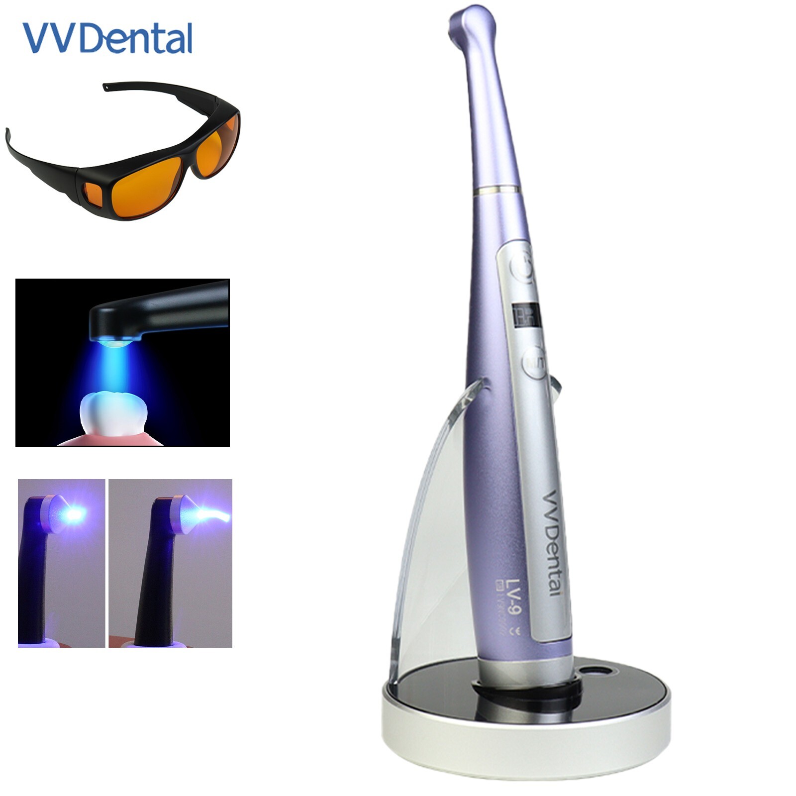 Woodpecker Style Dental 1 Sec Cure LED Curing Light Lamp w/ Light Meter 3200mW
