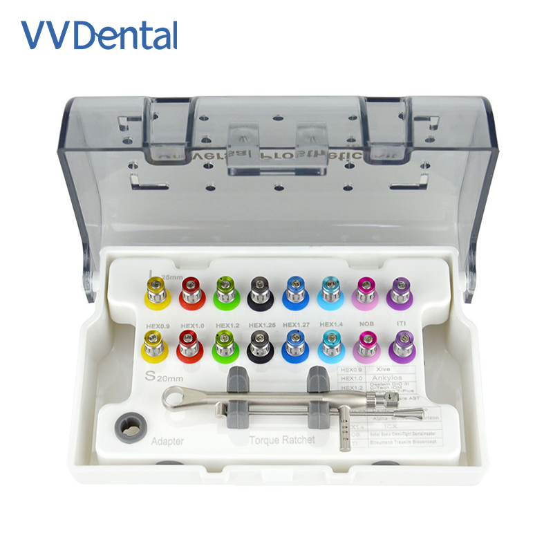 Dental Universal Implant Prosthetic Kit Torque Wrench Screw Drivers Remover Set