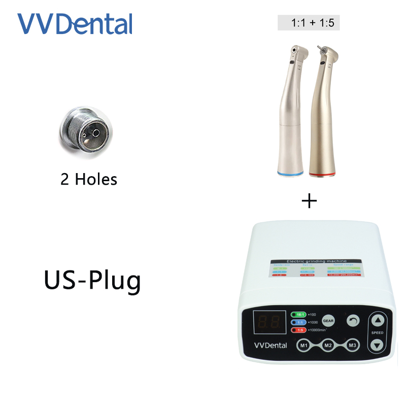 VVDental LED Brushless Electric Micro Motor with 1:1+1:5 LED Handpiece NEW