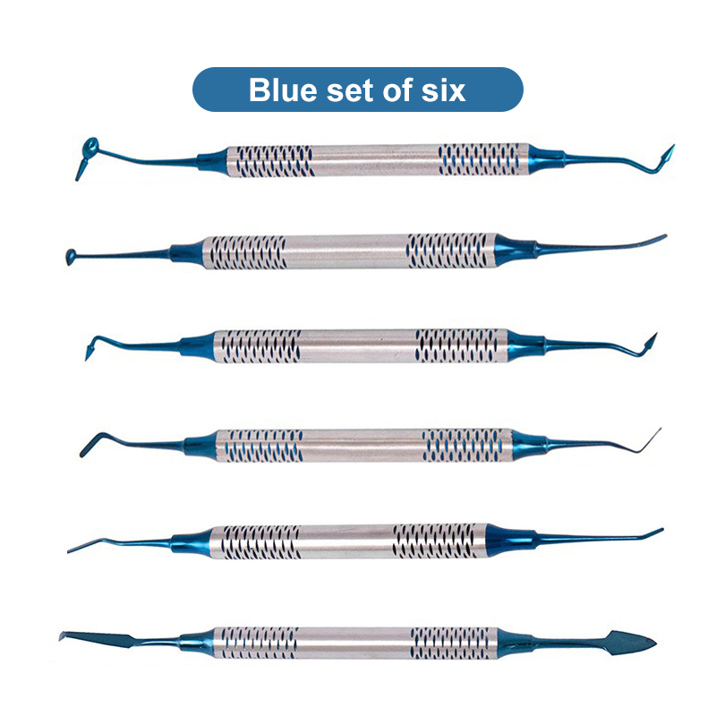 6pcs Dental Spatula Resin Filler Composite Resin Filling Restoration Instrument