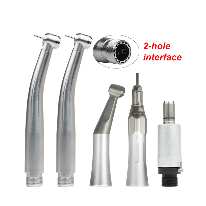 Dental E-generator Air Motor LED High & Low Speed Handpiece Kit 2 Holes/4 Holes