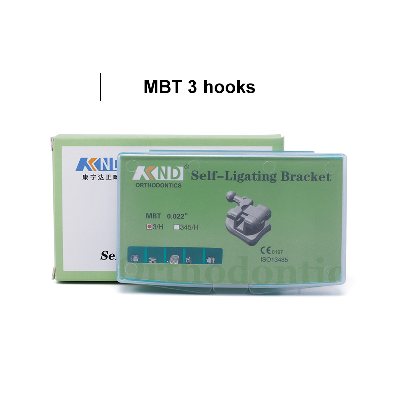 Dental Orthodontic Metal Self-Ligating Brackets Braces Roth MBT 022 Hooks 3 4 5
