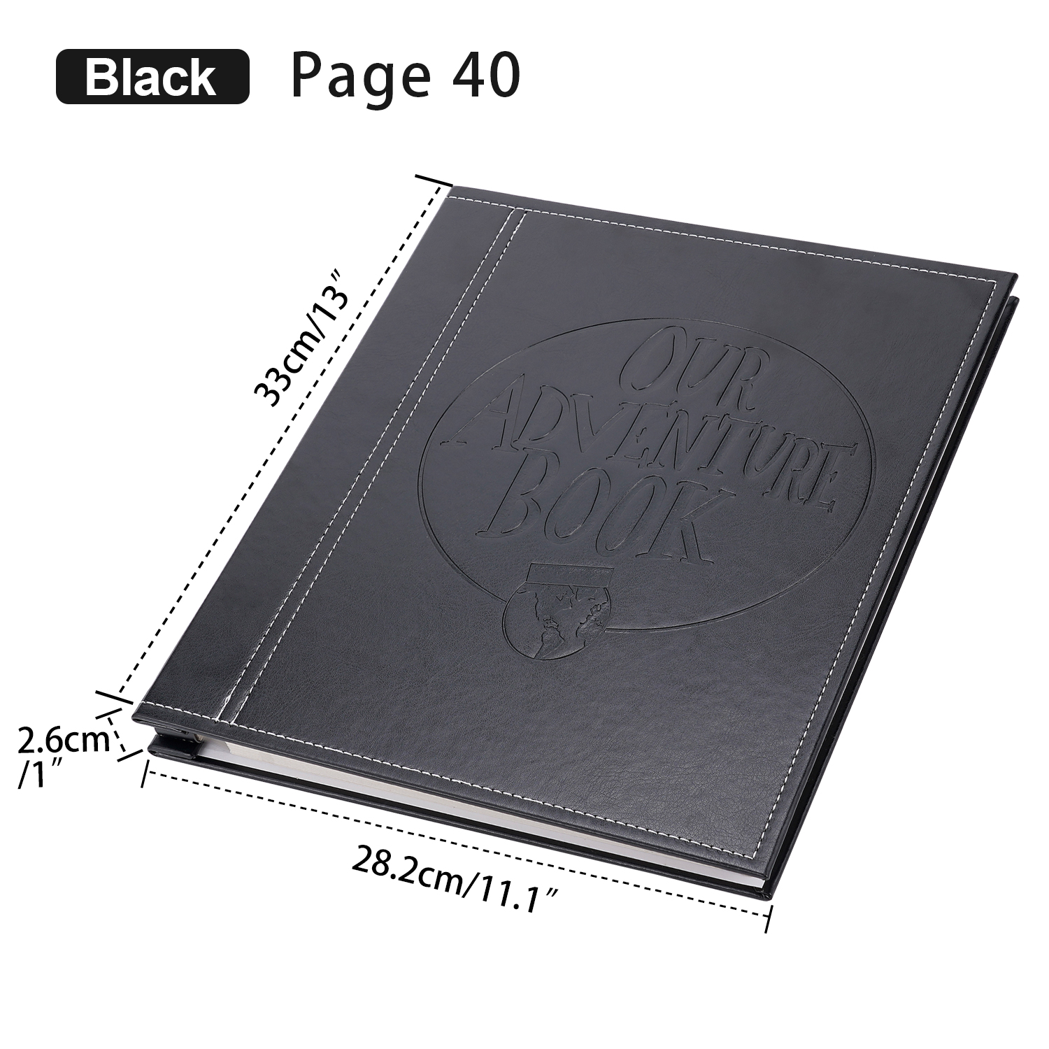40 Pages PU Leather Photo Album Our Adventure Book DIY Handmade Retro Scrapbook - Picture 13 of 13