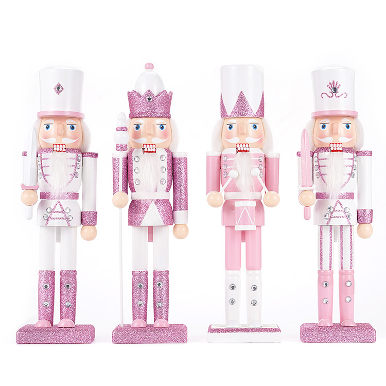 New Pastel Pink Nutcracker Christmas Decoration Holiday Decor Christmas style US