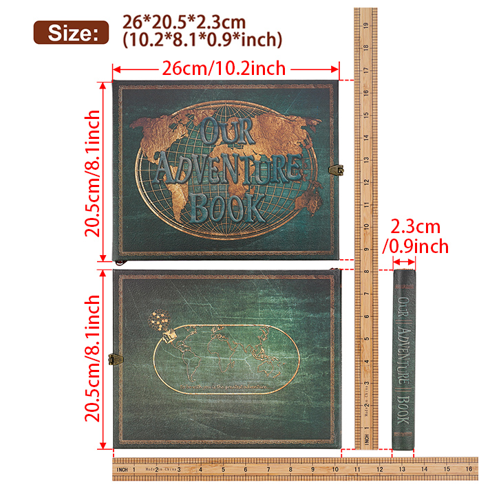 4 Type 180 Page Our Adventure Book Scrapbook Photo Album DIY Handmade Retro Gift - Picture 15 of 28