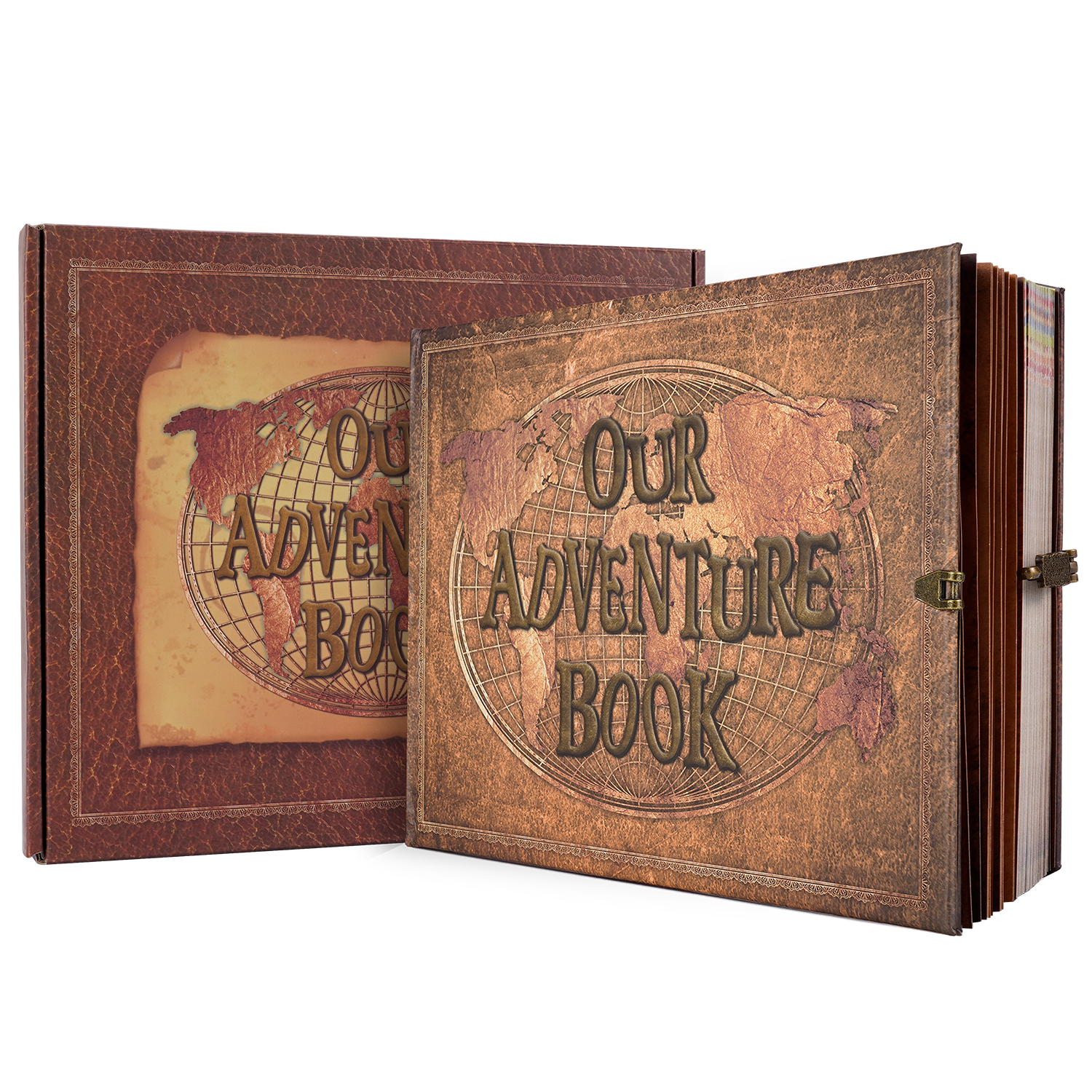 4 Type 180 Page Our Adventure Book Scrapbook Photo Album DIY Handmade Retro Gift - Picture 21 of 28