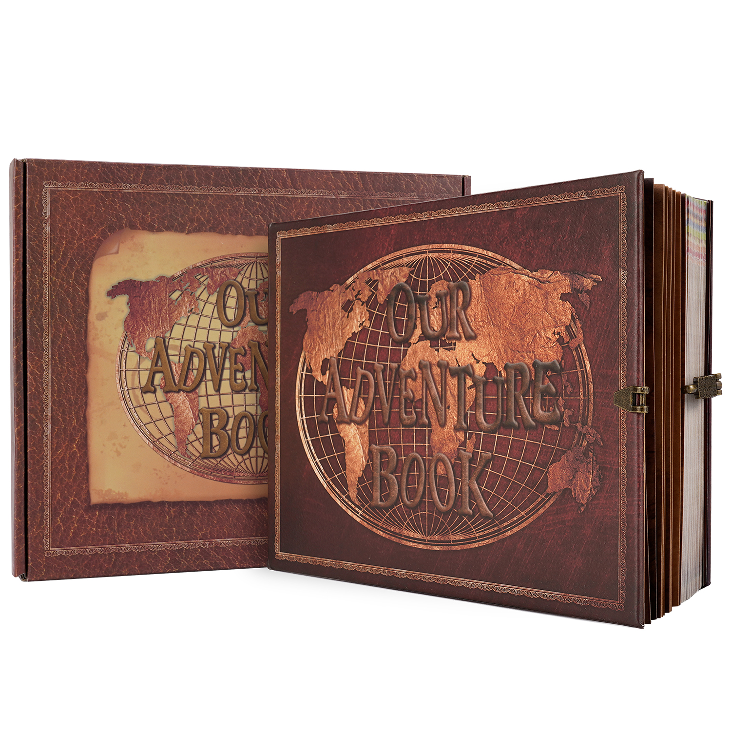 4 Type 180 Page Our Adventure Book Scrapbook Photo Album DIY Handmade Retro Gift - Picture 25 of 28