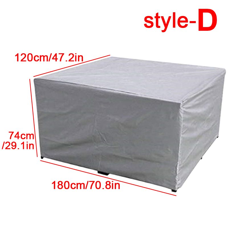 Heavy Duty 420D Waterproof Outdoor Furniture Covers Patio Table Protector Gray - Picture 14 of 15