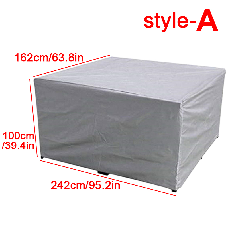 Heavy Duty 420D Waterproof Outdoor Furniture Covers Patio Table Protector Gray - Picture 15 of 15