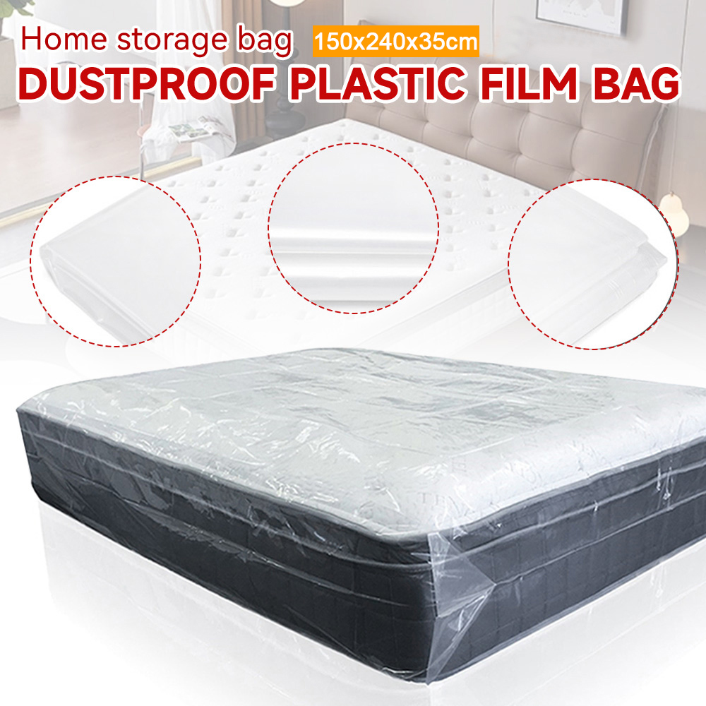 Queen King Mattress Bag for Moving and Storage 3.2 Mil Thick Plastic Cover Home