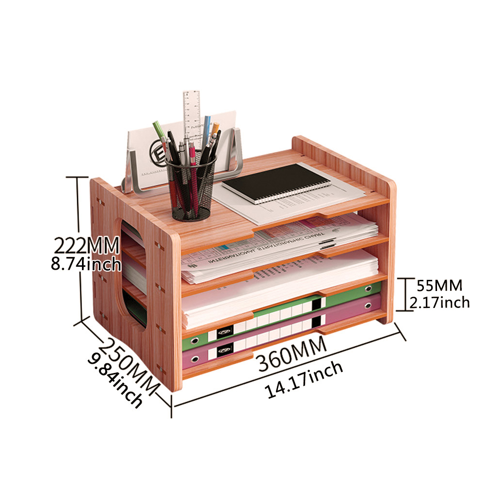 New Office Filing Organizer 4/7 Tier Tray Holder A4 Document Storage File Rack - Picture 19 of 21