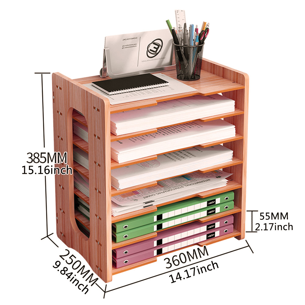New Office Filing Organizer 4/7 Tier Tray Holder A4 Document Storage File Rack - Picture 20 of 21