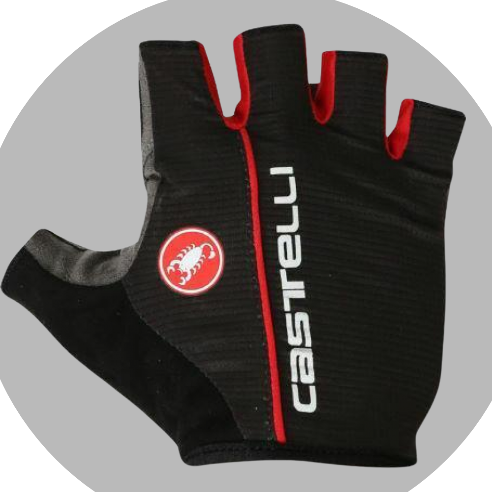 HALBFINGER CASTELLI ROSSO CORSA CLASSIC FAHRRAD FAHRRADHANDSCHUHE - Bild 3 von 5