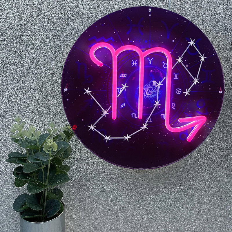 The Zodiac Horoscope Neon Sign Scorpio Neon Signs for Wall Decor,Birthday Gift