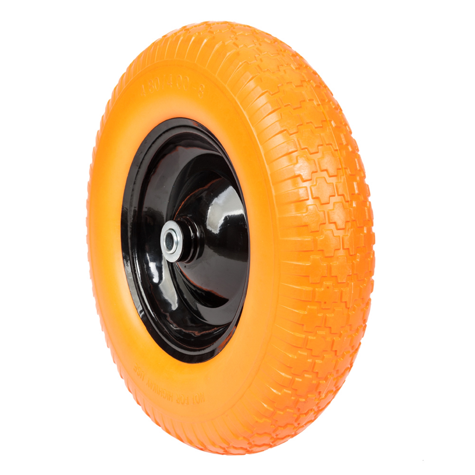 14.2"/16" Wheel Barrow Flat Free Tire Solid Foam 5/8 Axle Cart Wagon PU Wheel
