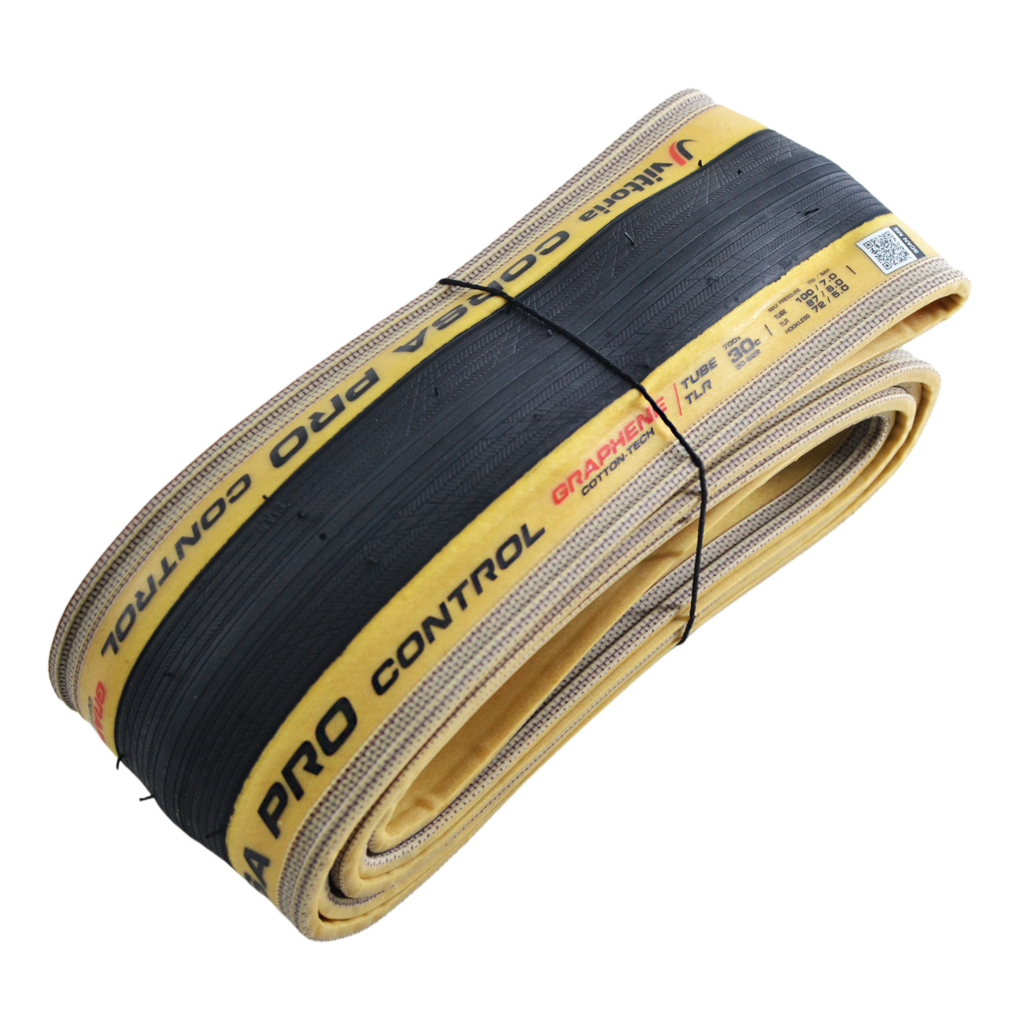 Neumático Vittoria CORSA PRO Control GRAPHENE cubierta TLR 700x30C, Skinwall/negro - Imagen 2 de 3