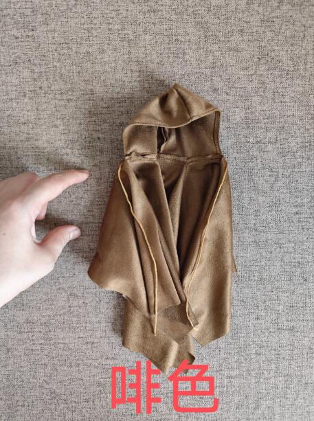 Figura de acción 1/6 poncho capa con capucha manga desgastada dañada en batalla 12" - Imagen 6 de 8