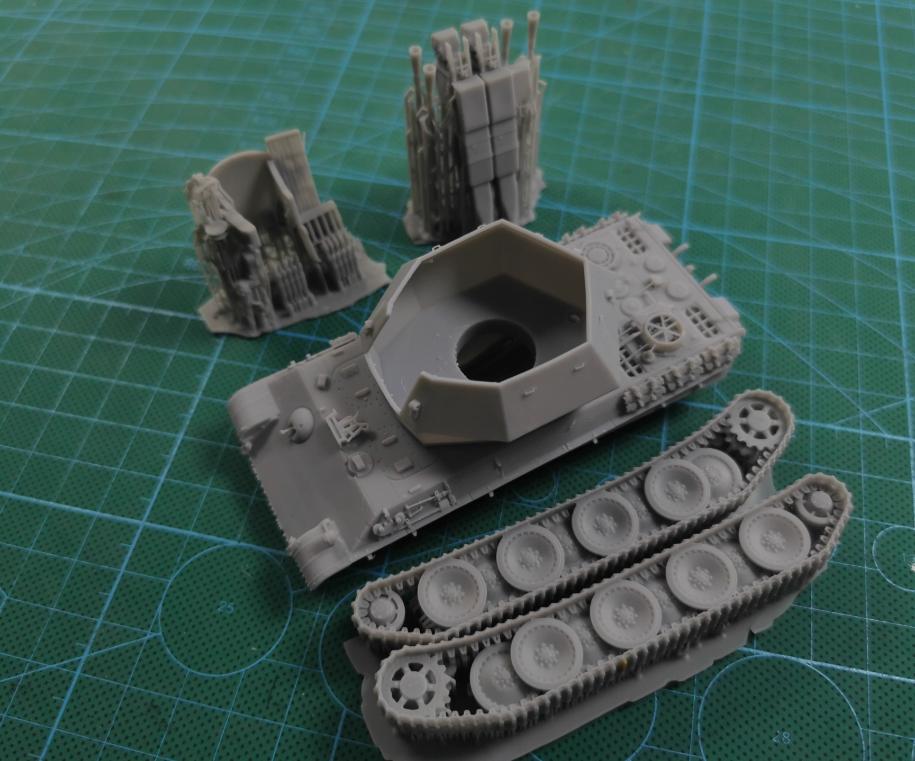 3D printing 1/72 Panther (Chassis) "Kugelblitz" /55mm/88mm gun Unpainted Kit - Picture 15 of 16