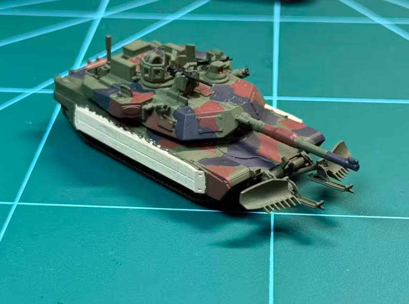 3D Printed 1/144 United States Abrams tank Finished - Picture 7 of 8
