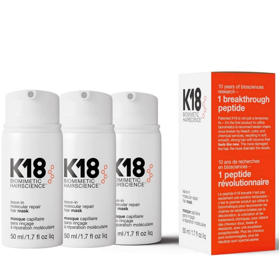 3X | 50ml K18 Leave-in Molecular Repair Hair Mask For All Hair Types Hair Care