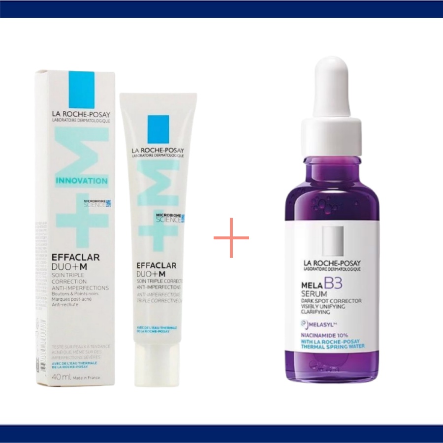 La Roche-Posay-Effaclar Duo+M Face Cream 40ml| Hyalu B5 Acid Serum Retinol B3 US