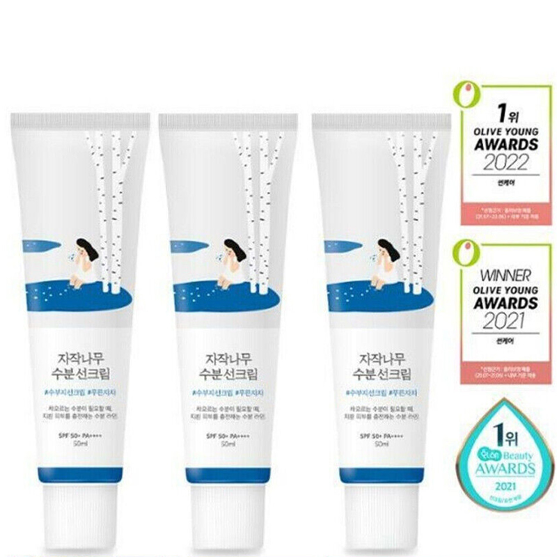 ROUND LAB Birch Juice Moisturizing Sun Cream SPF 50+ PA++++ 50ml+50ml AU - Picture 9 of 9