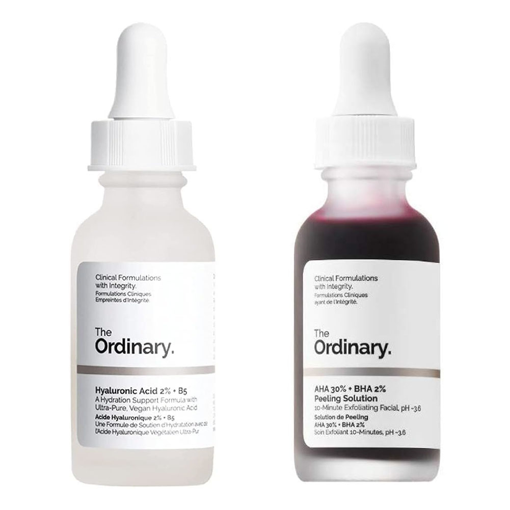 The Ordinary AHA 30% + BHA 2% Peeling Solution & Hyaluronic Acid 2% + B5 Serum