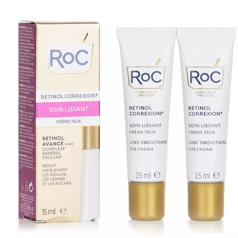 RoC Retinol Correxion Line Smoothing Daily Serum Eye Cream for Dark Circles NEW