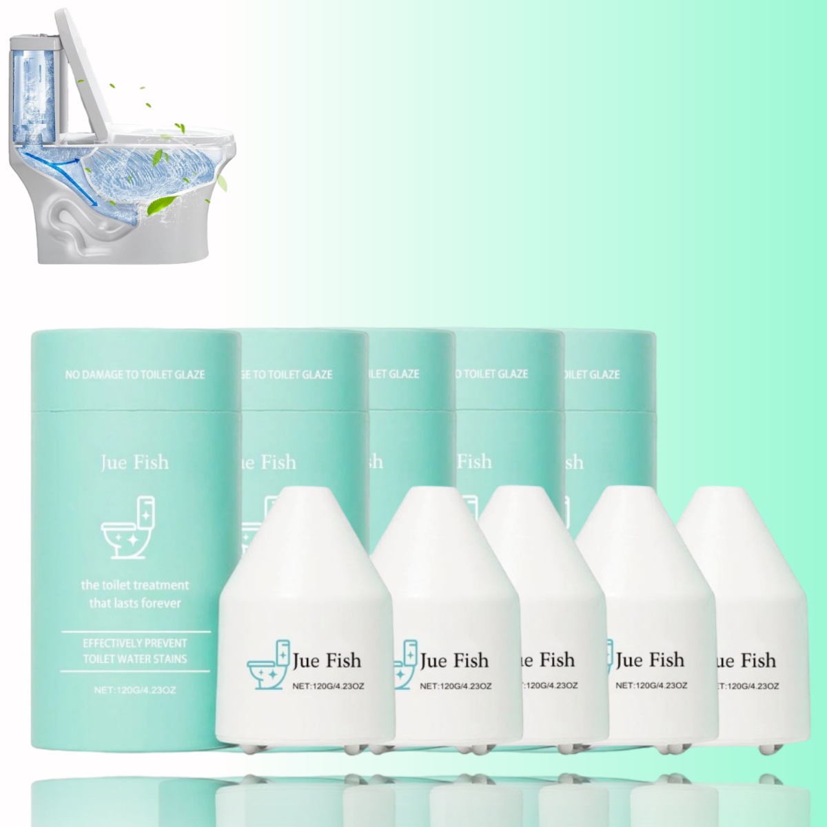 1~5Packs Crazy Clean Pro Toilet Bowl Cleaner, Crazy Clean Toilet Cleaner 120g