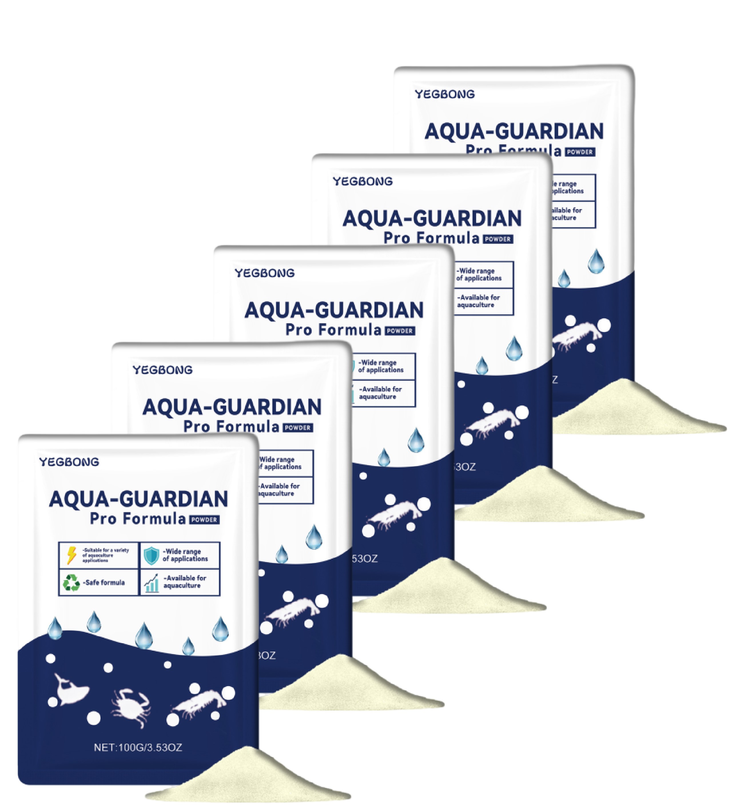 5Bags Aquarium Water Clarifier Powder Pro Formula Aquaculture Water Purifier US
