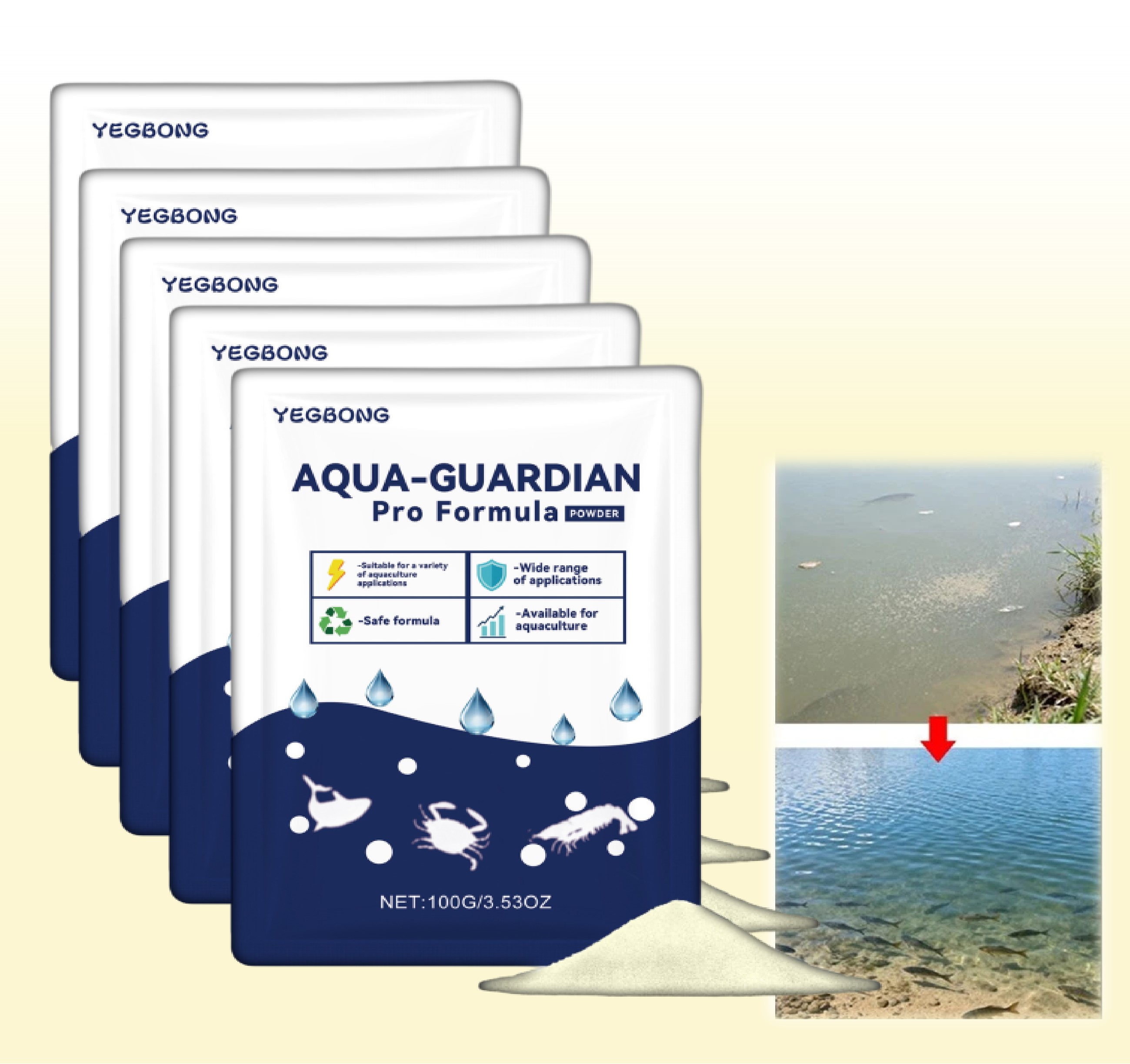 Aqua-Guardian Pro Formula,Aquatic Care Powder For Aquarium Water Care Support