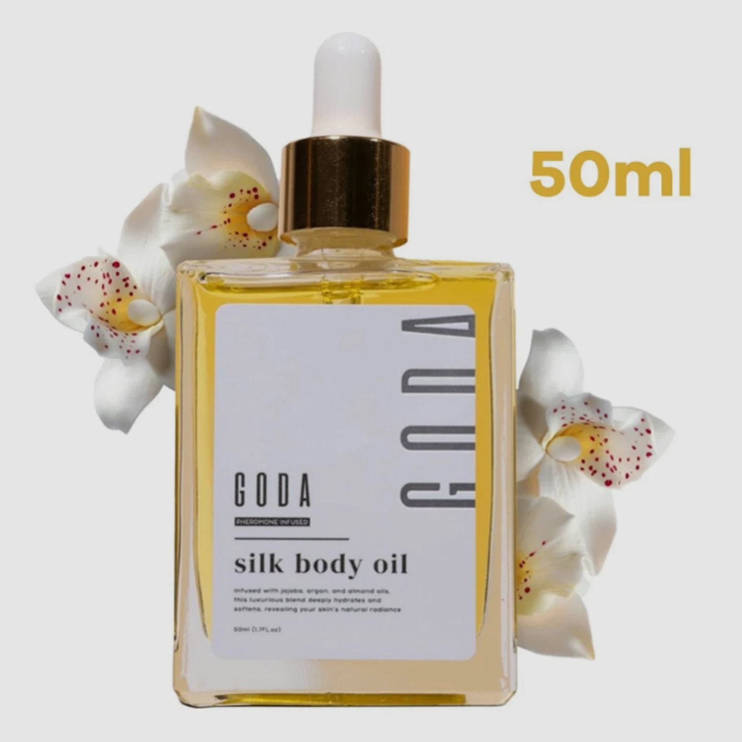 GODA Silk Body Oil Women Firming Anti Aging Moisturizer Formula Shower Oil 1.7oz