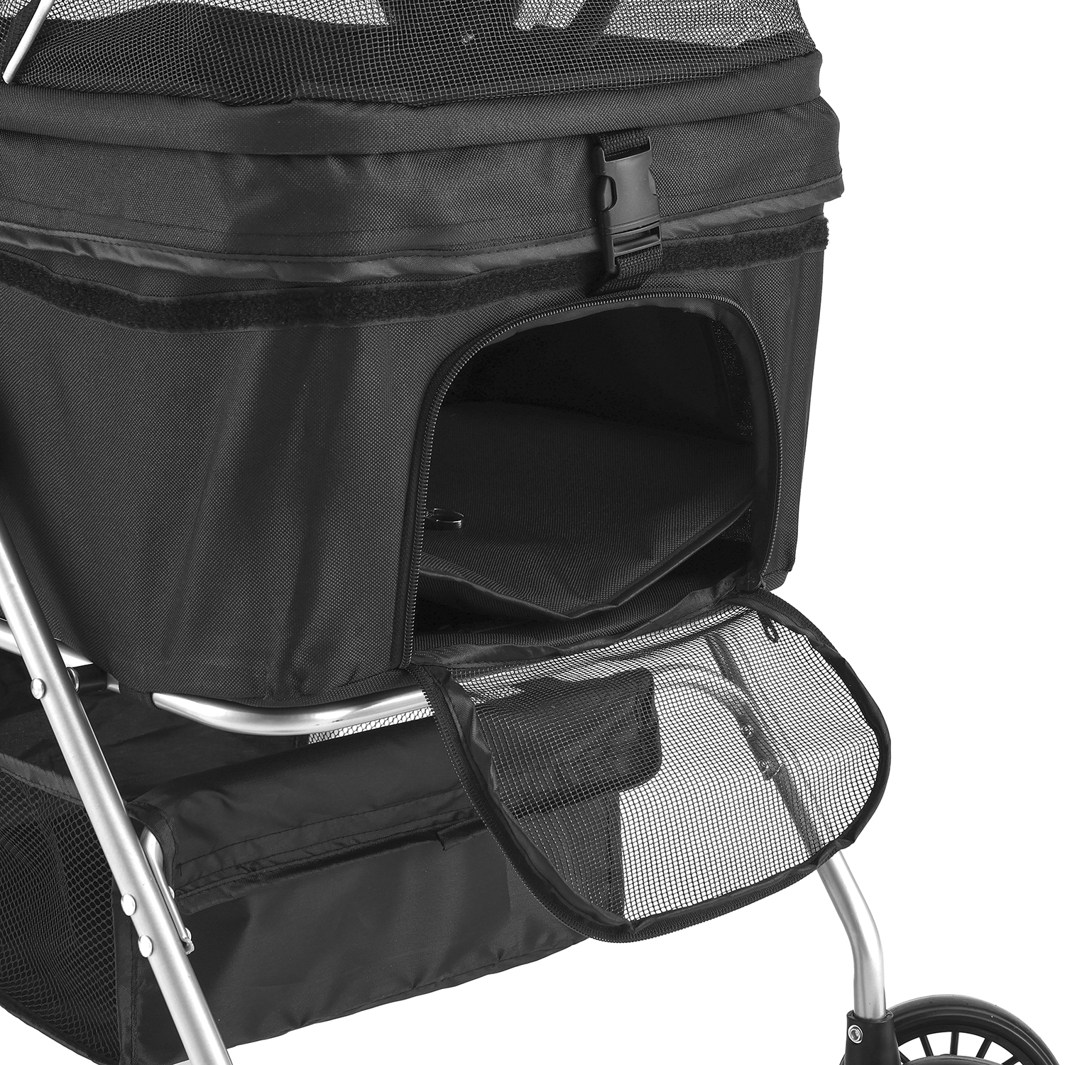 Hundewagen 3 in 1 Hundebuggy klappbar für Hunde & Katzen bis 15 kg Katzenbuggy - Bild 13 von 25