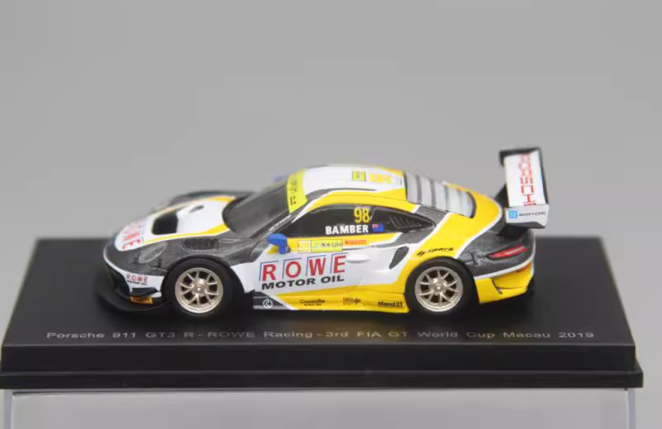 Spark 1:64 racing model 2019 Macau GT World Cup 991 911 GT3 R for Porsche