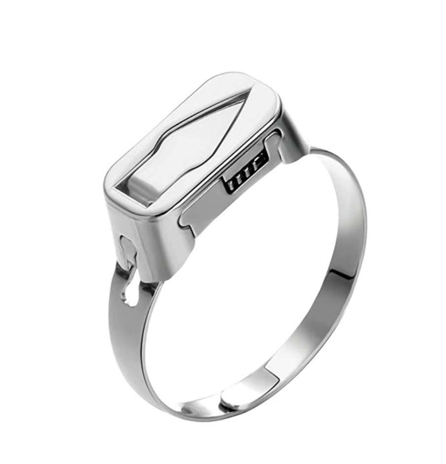 Self Ring Hidden Stainless Steel Ring Open Adjustable Multifunction Women Unisex