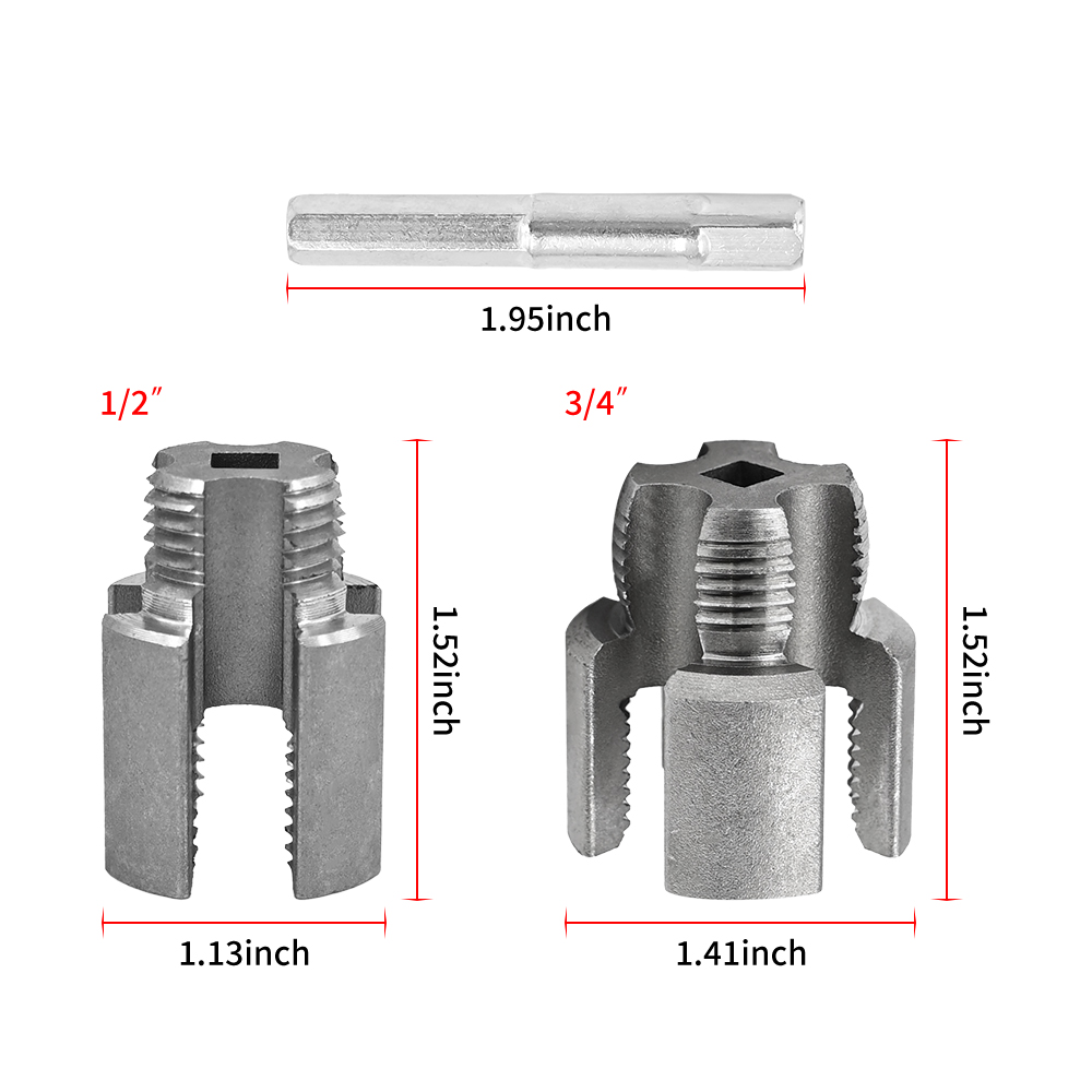 US Integrated Internal & External Pipe Threading Tool For 1/2'' 3/4'' Water Pipe
