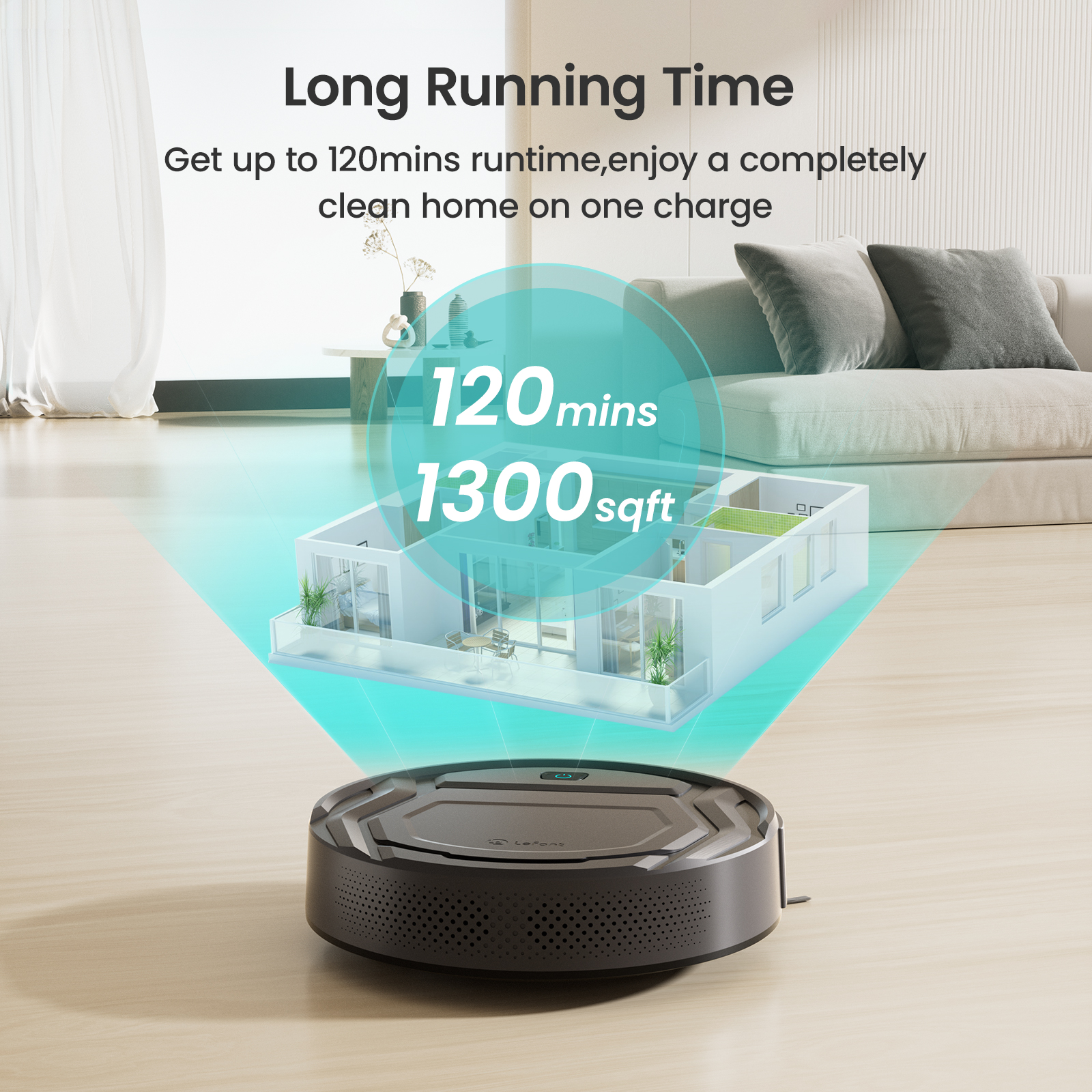 Lefant Robot Vacuum Cleaner Self-Charging Robotic Vacuums Obstacle Avoidance