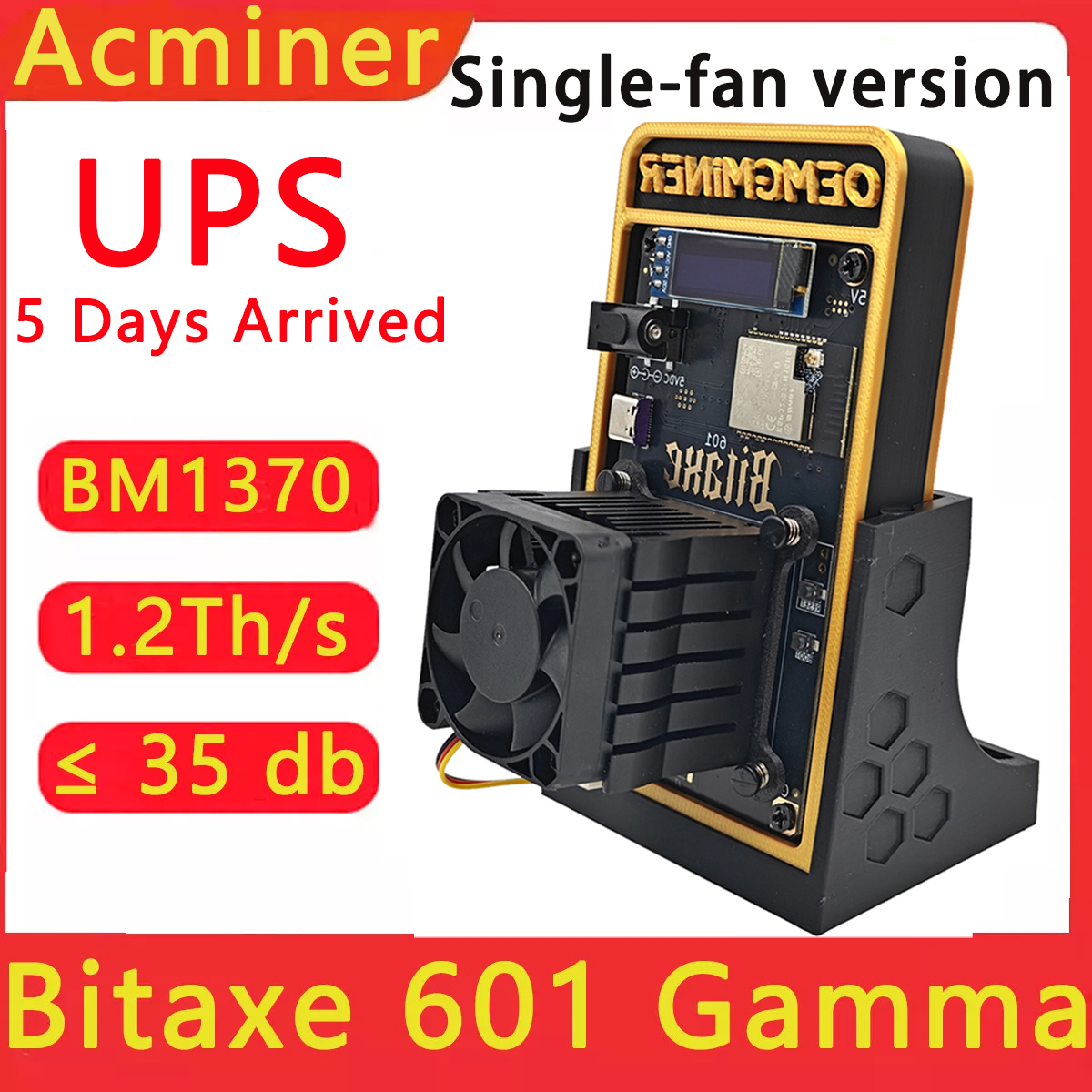 Bitaxe Gamma 601 1.2TH/s 1.3TH/S 2.4G WiFi 18W BTC Solo Lottery Miner BTC Miner - Picture 8 of 9