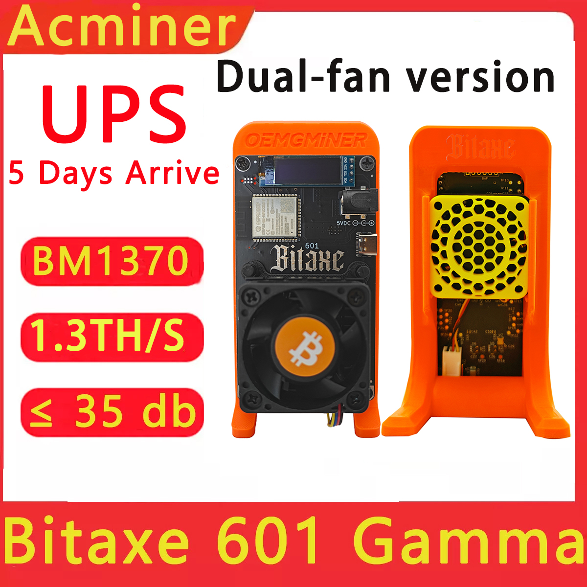 Bitaxe Gamma 601 1.2TH/s 1.3TH/S 2.4G WiFi 18W BTC Solo Lottery Miner BTC Miner - Picture 9 of 9