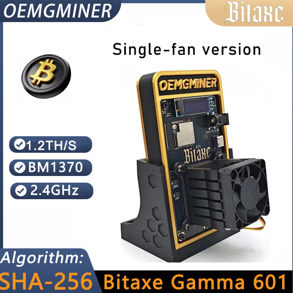 Bitaxe Gamma 601 1.2TH/s 1.3TH/S 2.4G WiFi 18W BTC Solo Lottery Miner BTC Miner - Picture 8 of 9