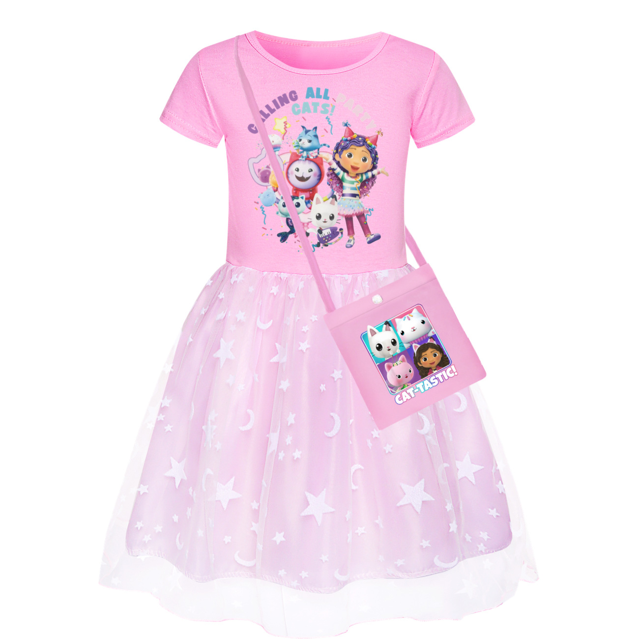 Girls GABBY’S DOLLHOUSE Dress Kids Rainbow Mesh Party Princess Tutu Skirts Gift - Picture 16 of 30