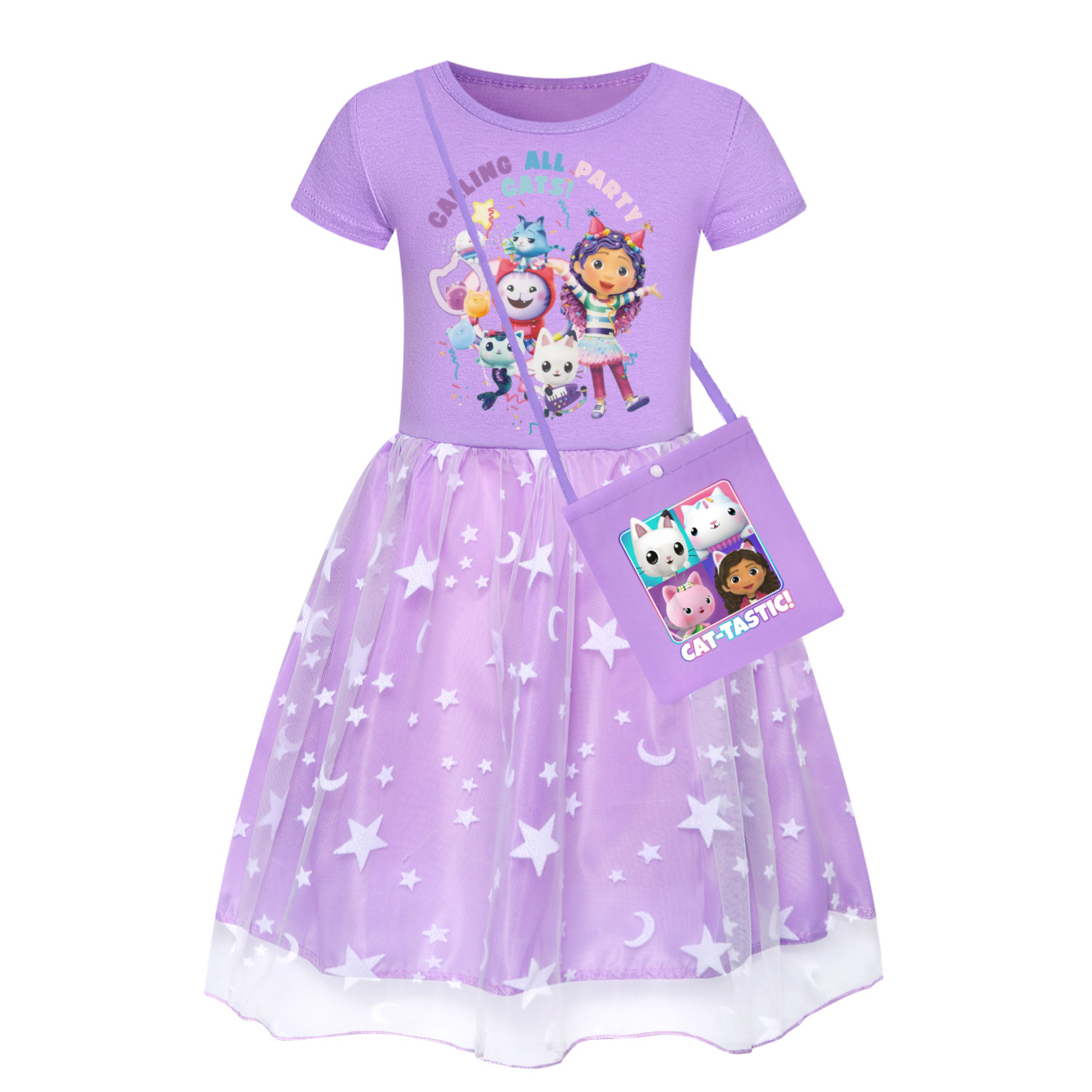 Girls GABBY’S DOLLHOUSE Dress Kids Rainbow Mesh Party Princess Tutu Skirts Gift - Picture 17 of 30