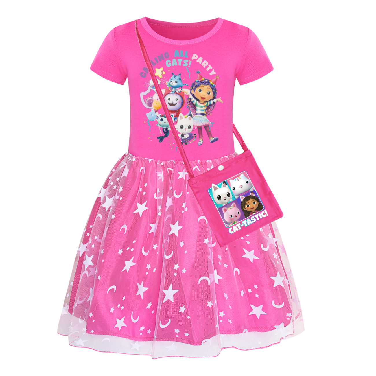 Girls GABBY’S DOLLHOUSE Dress Kids Rainbow Mesh Party Princess Tutu Skirts Gift - Picture 18 of 30
