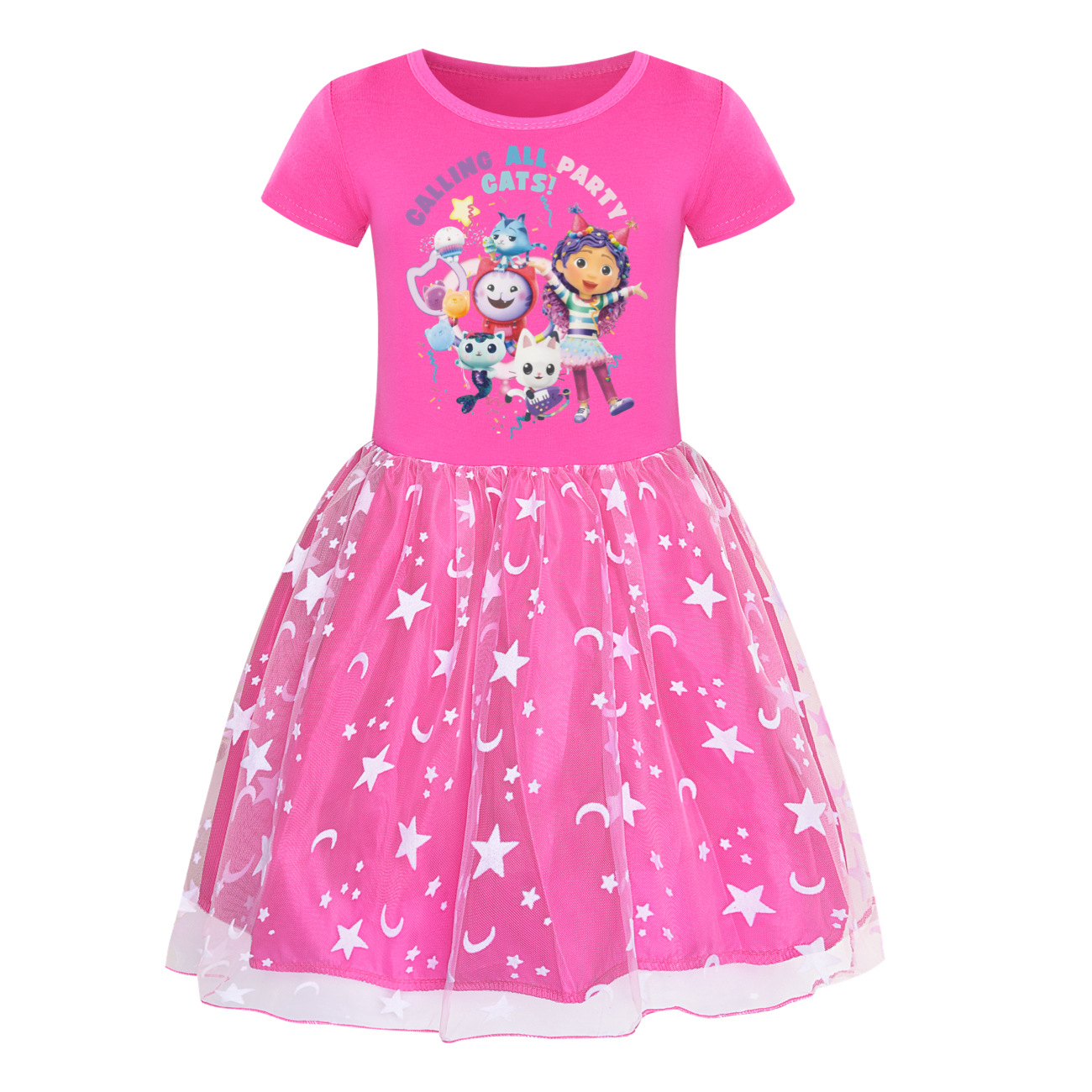 Girls GABBY’S DOLLHOUSE Dress Kids Rainbow Mesh Party Princess Tutu Skirts Gift - Picture 24 of 30