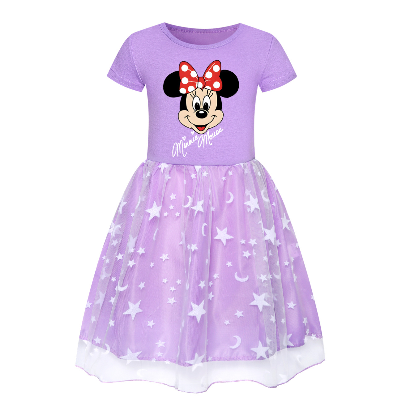 Girls Disney Mickey Minnie Dress Rainbow Mesh Party Princess Tutu Skirt Gifts - Picture 23 of 30